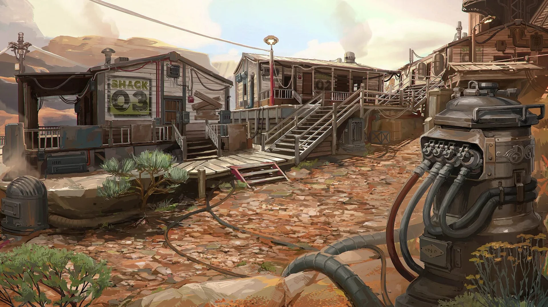 Artwork from a sci-fi action game